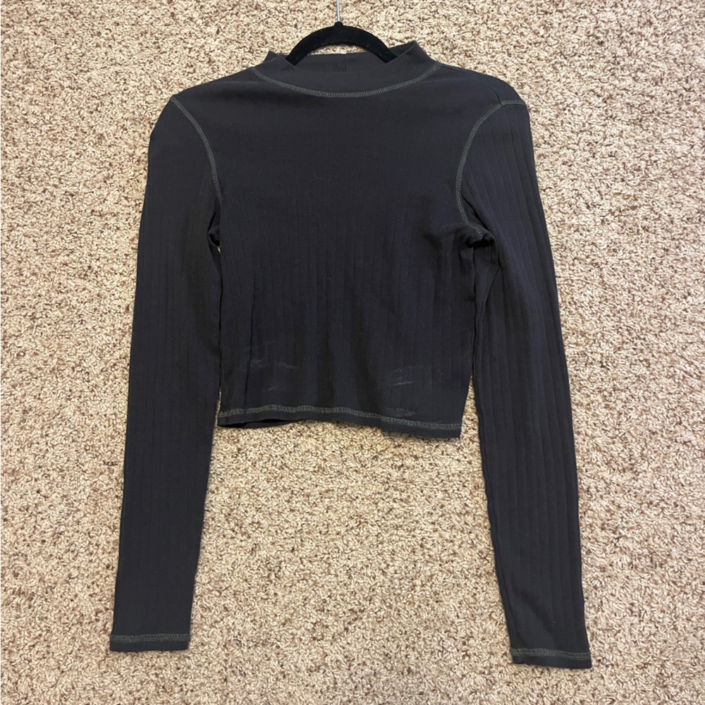 Abercrombie & Fitch Charcoal Long Sleeve Tee